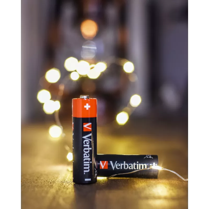 Verbatim AA Alkaline Batteries, Single-use battery, AA, Alkaline, 1.5 V, 10 pc(s), Black, Red