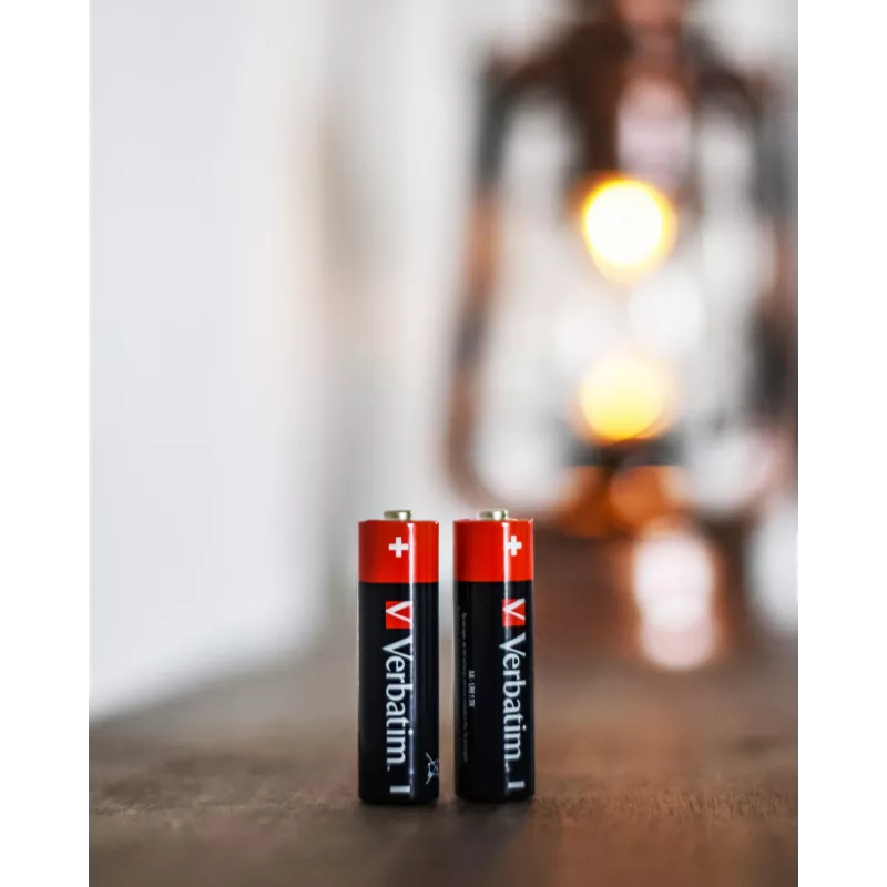 Verbatim AA Alkaline Batteries, Single-use battery, AA, Alkaline, 1.5 V, 10 pc(s), Black, Red