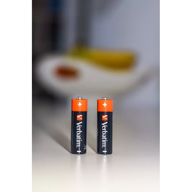 Verbatim AA Alkaline Batteries, Single-use battery, AA, Alkaline, 1.5 V, 10 pc(s), Black, Red