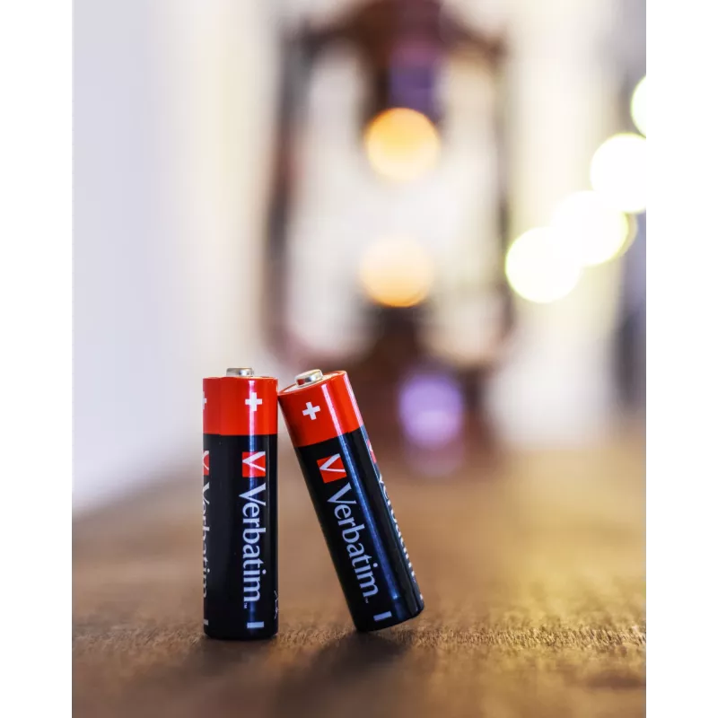 Verbatim AA Alkaline Batteries, Single-use battery, AA, Alkaline, 1.5 V, 10 pc(s), Black, Red
