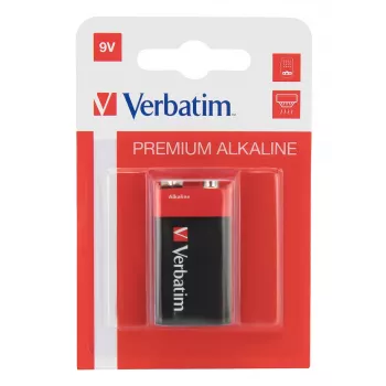 Verbatim 9V Alkaline Batteries, Single-use battery, Alkaline, 9 V, 1 pc(s), Multicolour, 46 g