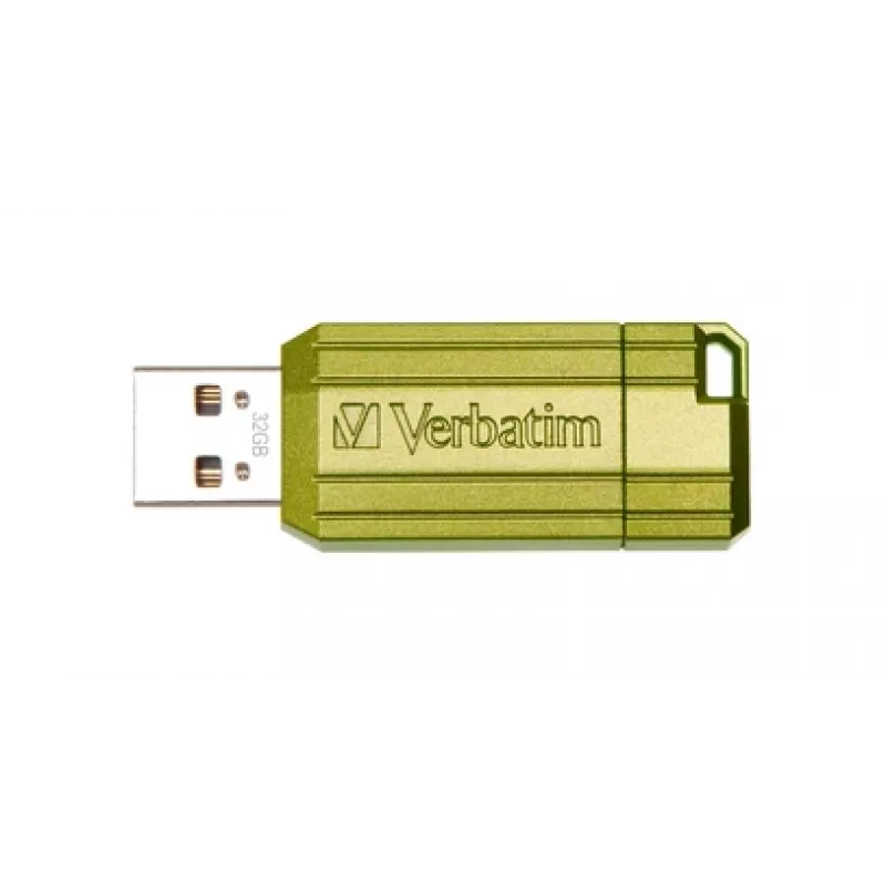 Verbatim Store 'n' Go PinStripe USB 2.0 Drive 32 GB, Eucalyptus Green