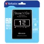 Verbatim Store 'n' Go USB 3.0 Portable Hard Drive 1TB Black, 1 TB, 2.5 inch, 5400 RPM, Black