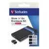 Verbatim Store'N'Go Enclosure Kit HDD/SSD enclosure Black, Blue 2.5 inch