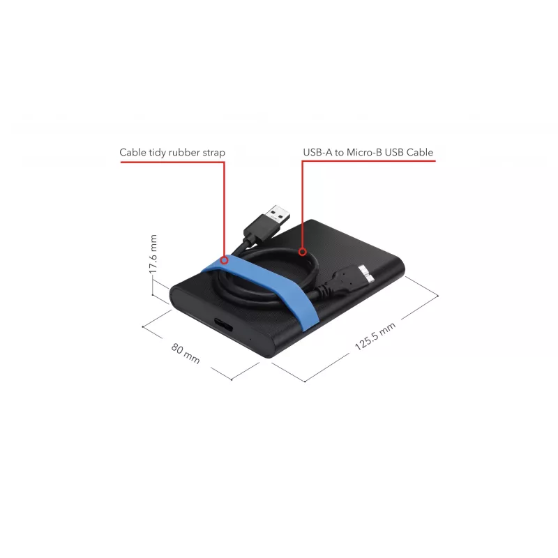 Verbatim Store'N'Go Enclosure Kit HDD/SSD enclosure Black, Blue 2.5 inch