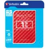 Verbatim Store 'n' Go USB 3.0 Hard Drive 1TB Red, 1 TB, 3.2 Gen 1 (3.1 Gen 1), 5400 RPM, Red