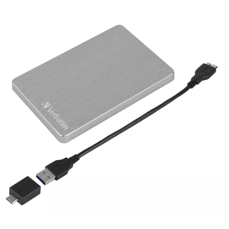 Verbatim Store 'n' Go ALU Slim Portable Hard Drive 1TB Silver