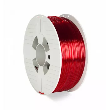 Verbatim 55062 3D printing material Polyethylene Terephthalate Glycol (PETG) Red, Transparent 1 kg