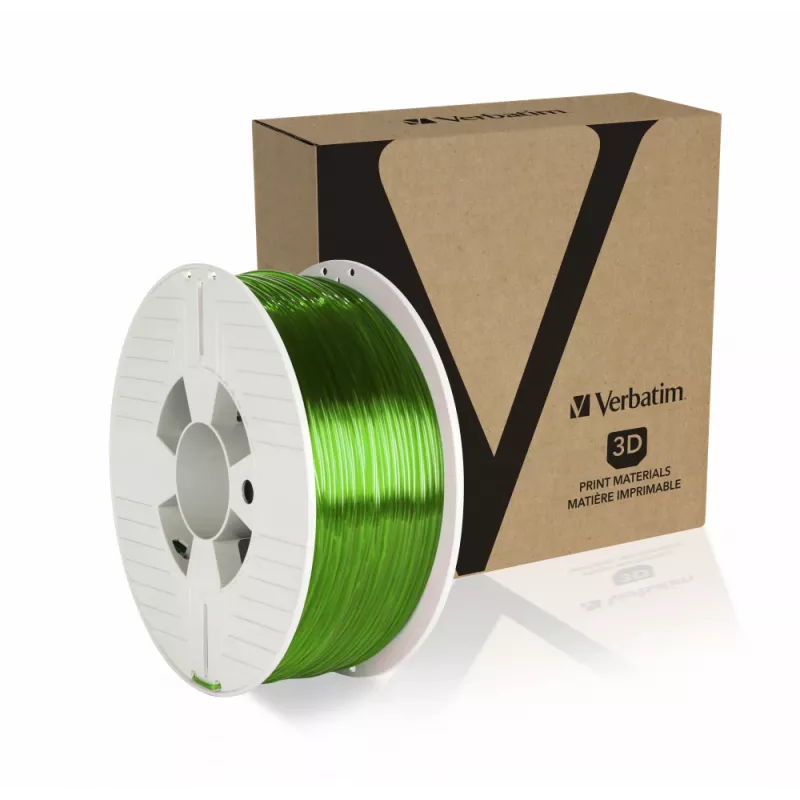 Verbatim 55065 3D printing material Polyethylene Terephthalate Glycol (PETG) Green, Transparent 1 kg