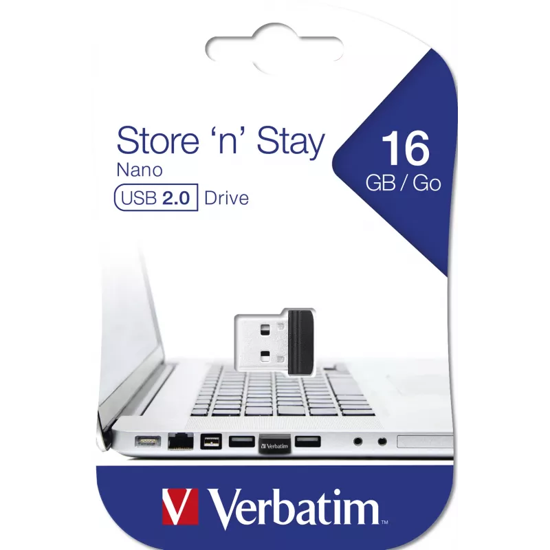 Verbatim Store 'n' Stay NANO - USB Drive 16 GB - Black