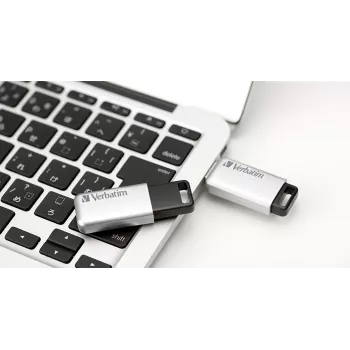 Verbatim Secure Pro - USB 3.0 Drive 16 GB - Silver, 16 GB, USB Type-A, 3.2 Gen 1 (3.1 Gen 1), Capless, Silver