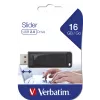 Verbatim Slider - USB Drive 16 GB - Black, 16 GB, USB Type-A, 2.0, 10 MB/s, Slide, Black