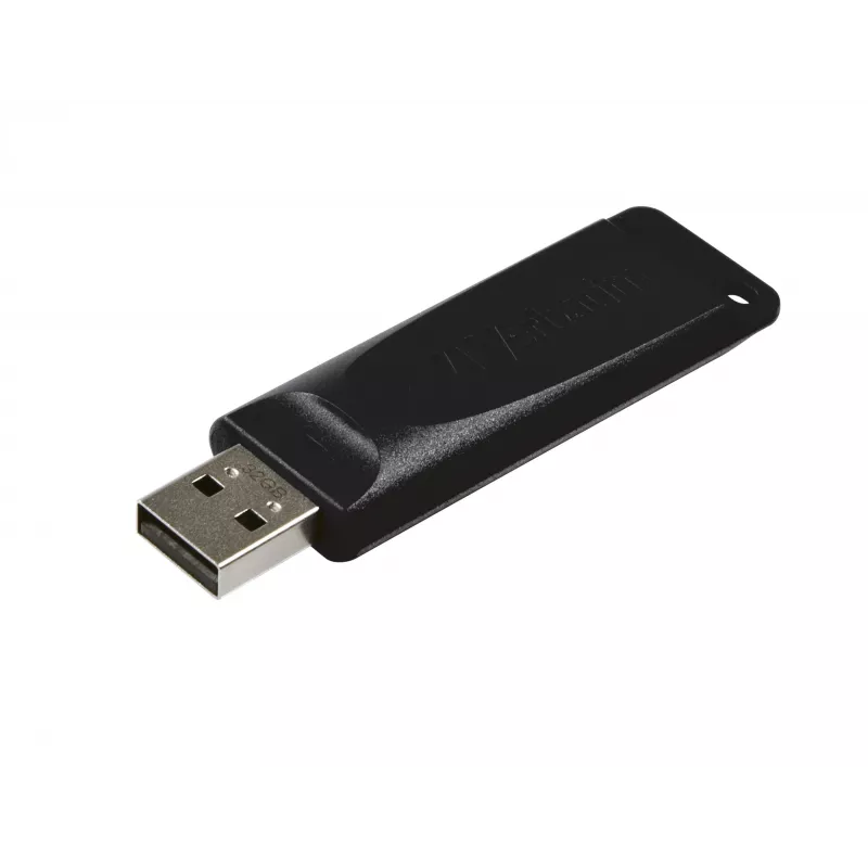 Verbatim Slider - USB Drive 32 GB - Black, 32 GB, USB Type-A, 2.0, 10 MB/s, Slide, Black