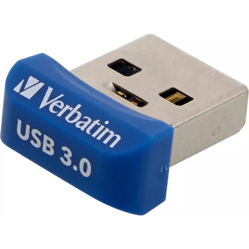 Verbatim Store 'n' Stay NANO - USB 3.0 Drive 32 GB - Blue, 32 GB, USB Type-A, 3.2 Gen 1 (3.1 Gen 1), Cap, 3 g, Blue