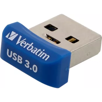 Verbatim Store 'n' Stay NANO - USB 3.0 Drive 64 GB - Blue, 64 GB, USB Type-A, 3.2 Gen 1 (3.1 Gen 1), Cap, 3 g, Blue