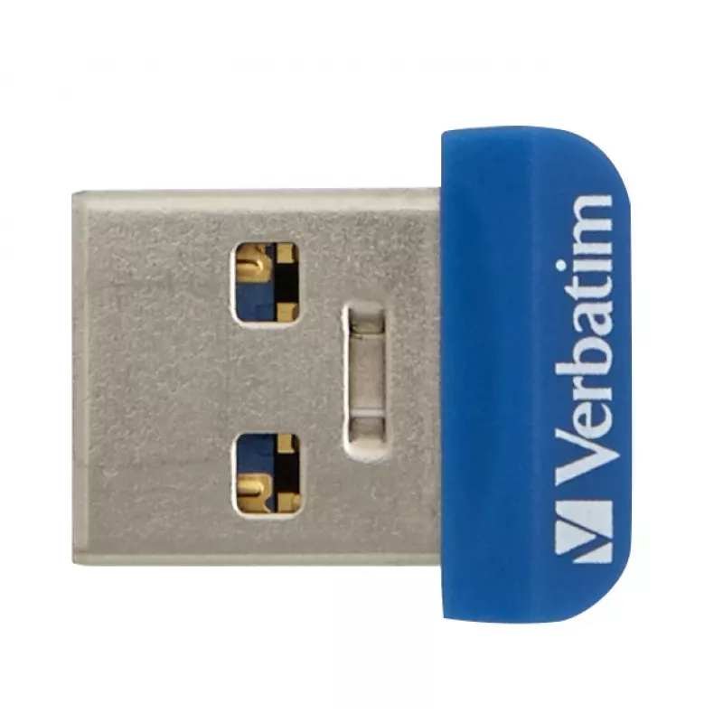 Verbatim Store 'n' Stay NANO - USB 3.0 Drive 64 GB - Blue, 64 GB, USB Type-A, 3.2 Gen 1 (3.1 Gen 1), Cap, 3 g, Blue