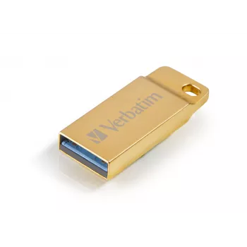 Verbatim Metal Executive - USB 3.0 Drive 64 GB - Gold, 64 GB, USB Type-A, 3.2 Gen 1 (3.1 Gen 1), Capless, 3.6 g, Gold
