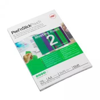 GBC Lamination Pouch A4 Adhesive Matt 75 Micron, Glossy, A4, 0.15 mm, 25 pc(s)