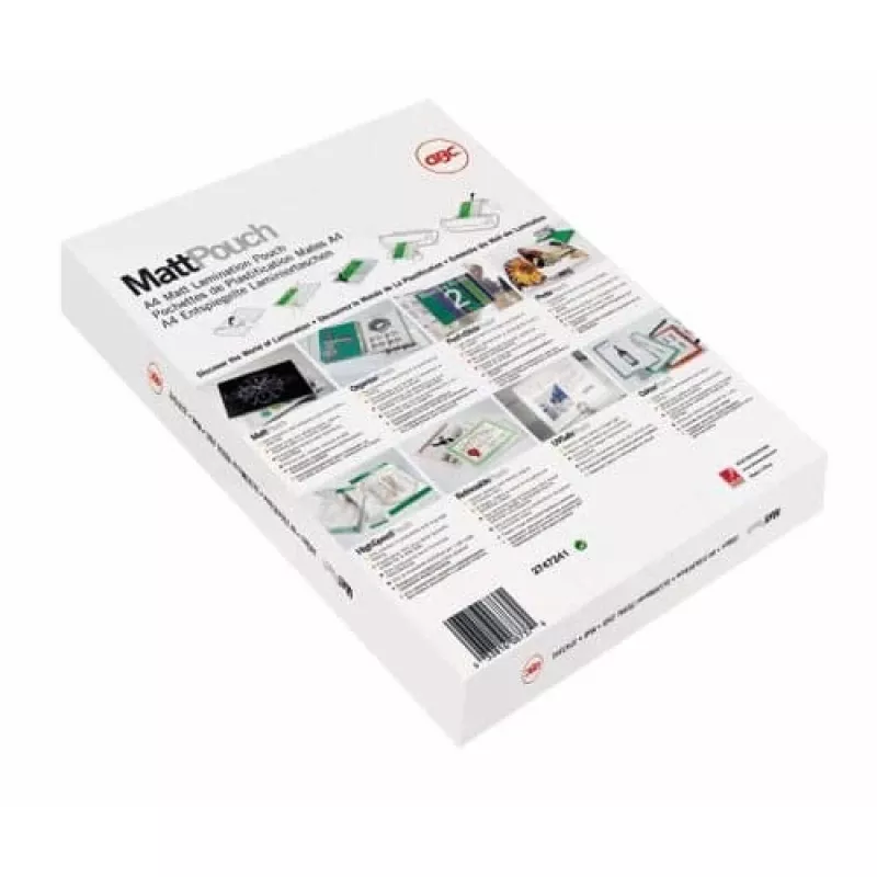 GBC Lamination Pouch A3 Matt 125 Micron, Matt, White, A3, 0.25 mm, 303 mm, 426 mm
