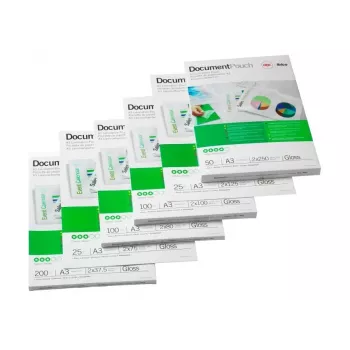 GBC Lamination Pouch A3 Adhesive 125 Micron, Glossy, Transparent, A3, 0.25 mm, 303 mm, 426 mm
