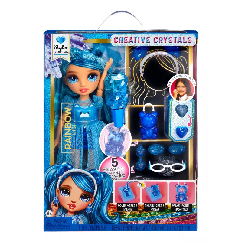 Rainbow High Creative Crystals Fashion Doll- Skyler, Fashion doll, Female, 8 yr(s), 280 mm, Multicolour