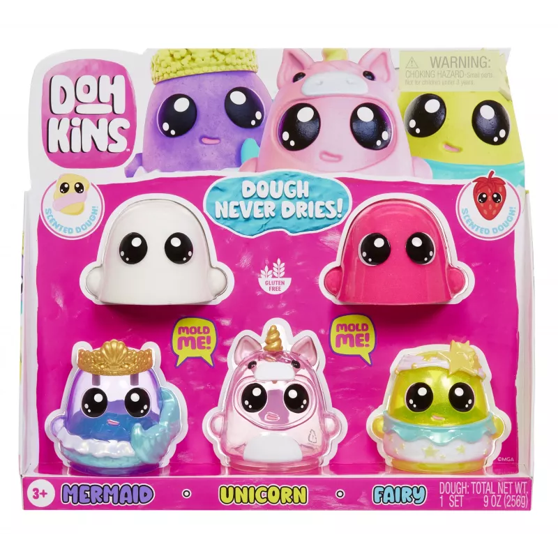 MGA Entertainment DohKins Fantasy Pack - Assortment 1, Modeling clay, Multicolour, Child, Boy/Girl, 3 yr(s), 99 yr(s)