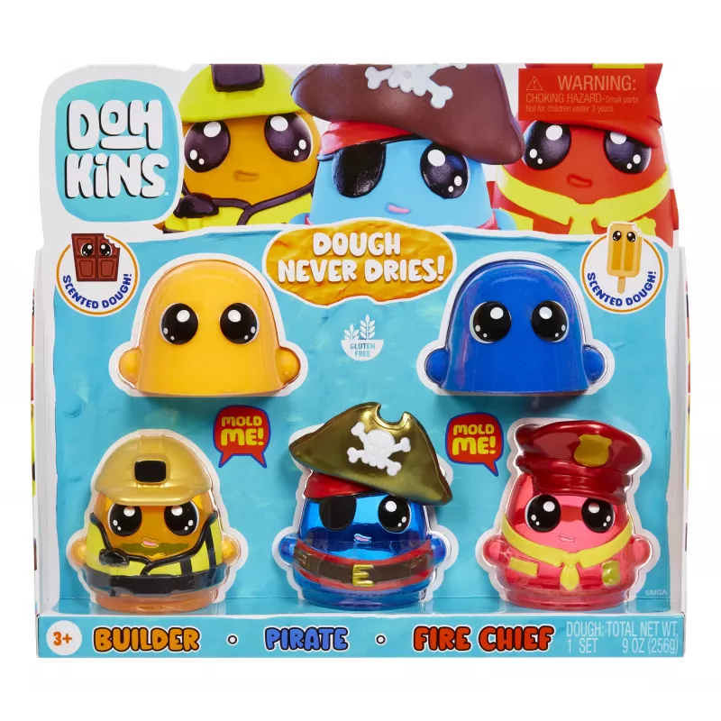 MGA Entertainment DohKins Hero Pack - Assortment 1, Modeling clay, Multicolour, Child, Boy/Girl, 3 yr(s), 99 yr(s)