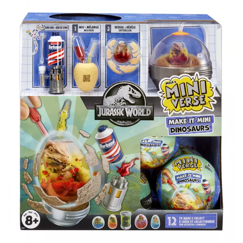 Miniverse Make It Mini Dinosaurs (Jurassic World) in PDQ, 8 yr(s), Multicolour, Plastic