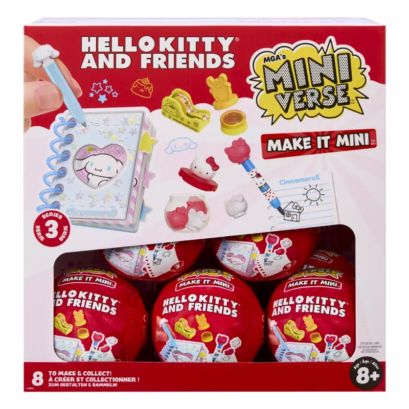 Miniverse Make It Mini Hello Kitty and Friends Series 3, 8 yr(s), Hello Kitty, Multicolour, Plastic, Resin