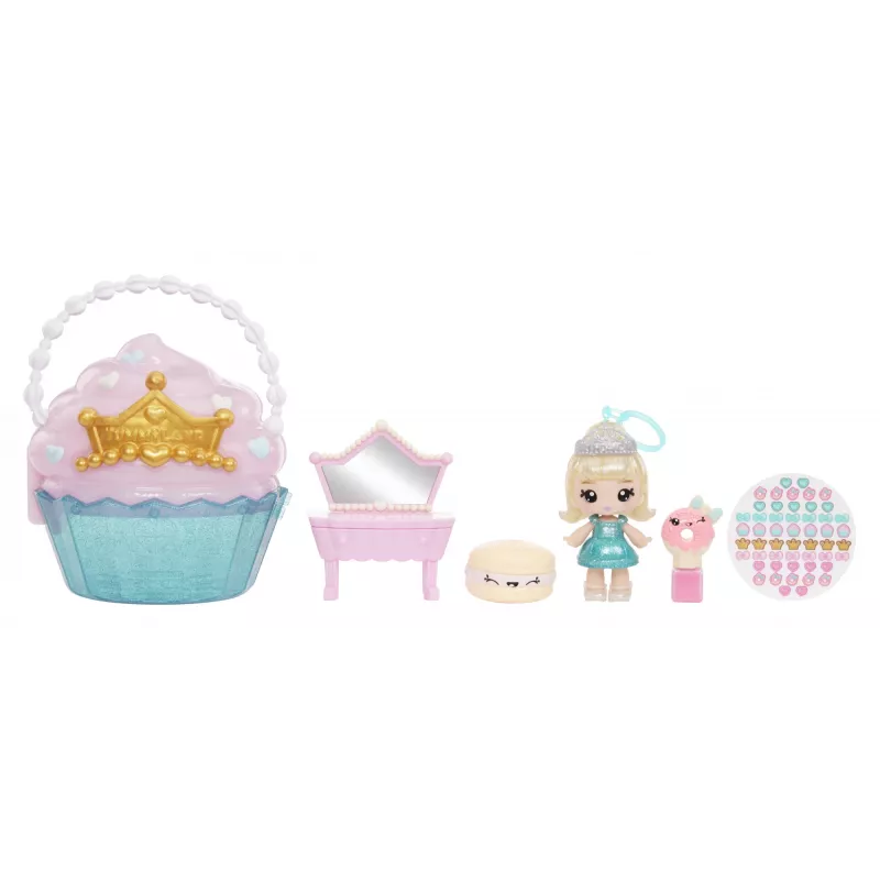 MGA Entertainment Yummiland Beauty Bag Playset + Lip Gloss Doll - Cupcake Beauty Bag