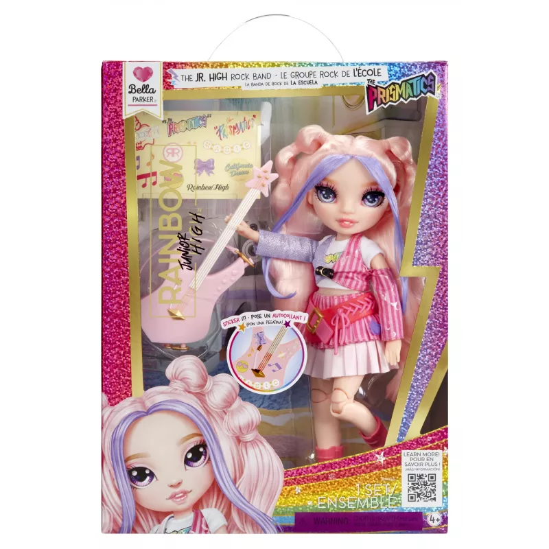 Rainbow High Jr High Rockband Fashion Dolls - Bella, Fashion doll, Female, 4 yr(s), Boy/Girl, Multicolour