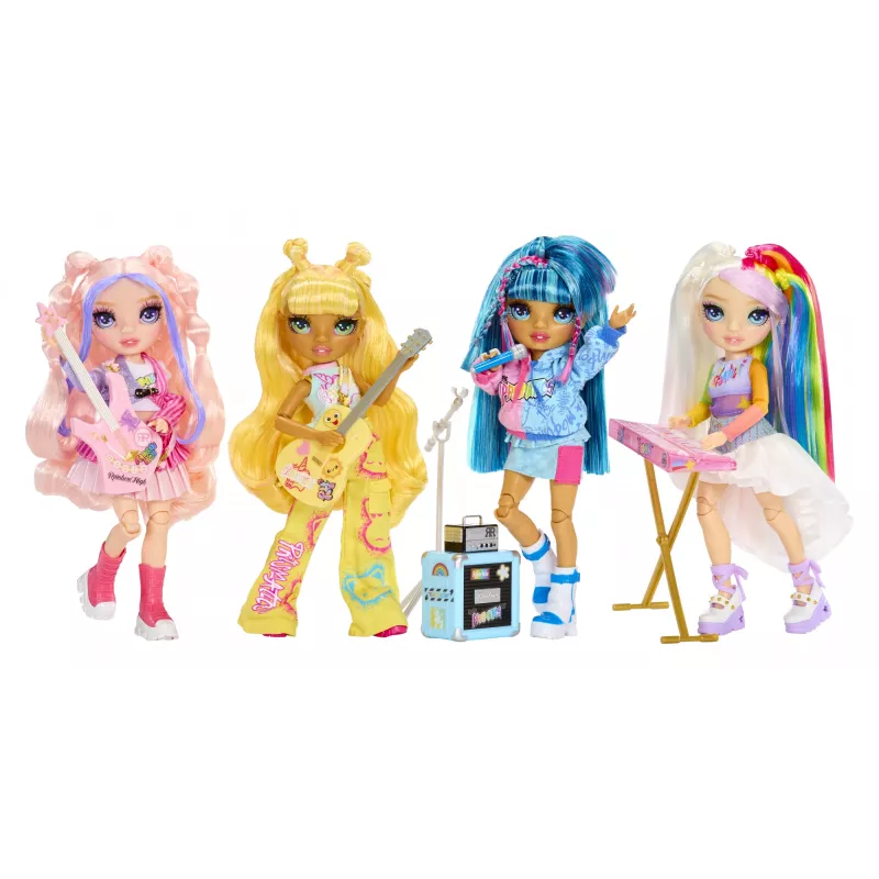 Rainbow High Jr High Rockband Fashion Dolls - Bella, Fashion doll, Female, 4 yr(s), Boy/Girl, Multicolour