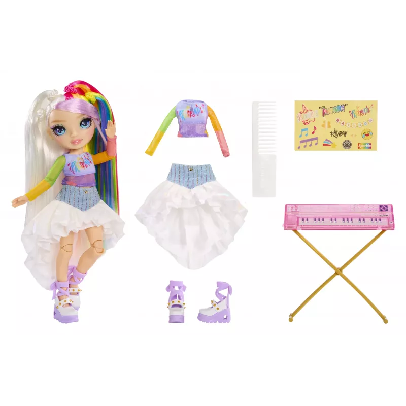 Rainbow High Jr High Rockband Fashion Dolls -Amaya, Fashion doll, Female, 4 yr(s), Boy/Girl, Multicolour