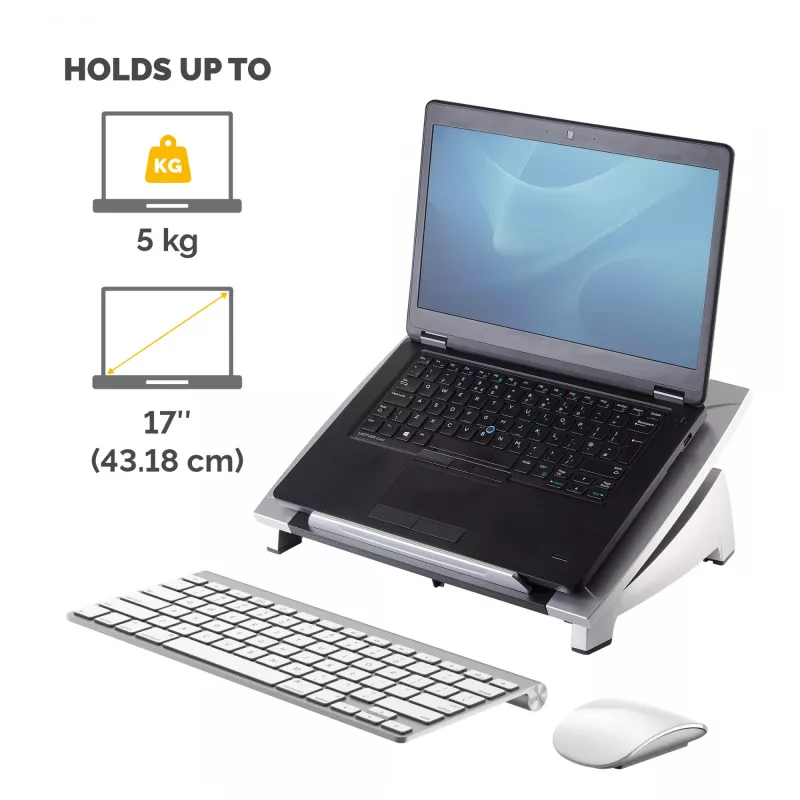 Fellowes Office Suites Laptop Riser, Black, 43.2 cm (17 inch), 5 kg, 140 - 190 mm, 382 mm, 290 mm