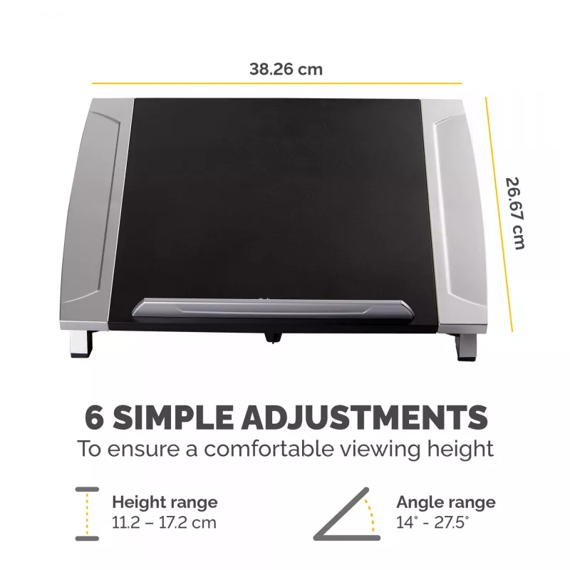 Fellowes Office Suites Laptop Riser, Black, 43.2 cm (17 inch), 5 kg, 140 - 190 mm, 382 mm, 290 mm