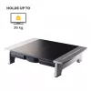 Fellowes Computer Monitor Stand with 5 Height Adjustments - Office Suites Monitor Riser with Storage Tray - Ergonomic Adjustable Monitor Stand for Computers - Max Weight 36KG/Max Size 28 inch - Graphite
