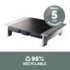 Fellowes Computer Monitor Stand with 5 Height Adjustments - Office Suites Monitor Riser with Storage Tray - Ergonomic Adjustable Monitor Stand for Computers - Max Weight 36KG/Max Size 28 inch - Graphite