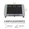 Fellowes Laptop Stand for Desk - Office Suites Plus Adjustable Laptop Stand for the Home and Office - Laptop Riser with 5 Height Adjustments - Max Monitor Size 17 inch, Max Weight 5KG - Black/Silver