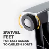Fellowes Laptop Stand for Desk - Office Suites Plus Adjustable Laptop Stand for the Home and Office - Laptop Riser with 5 Height Adjustments - Max Monitor Size 17 inch, Max Weight 5KG - Black/Silver