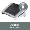 Fellowes Laptop Stand for Desk - Office Suites Plus Adjustable Laptop Stand for the Home and Office - Laptop Riser with 5 Height Adjustments - Max Monitor Size 17 inch, Max Weight 5KG - Black/Silver