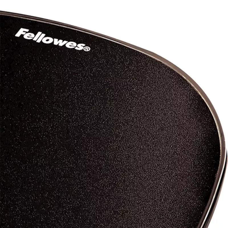 Mouse pad Fellowes Crystals Gel with gel wrist rest, black, 202×230 mm, 340 g
