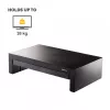 Fellowes Computer Monitor Stand with 3 Height Adjustments - Designer Suites Monitor Riser with Storage Tray - Ergonomic Adjustable Monitor Stand for Computers - Max Weight 18KG/Max Size 21 inch - Black/Pearl