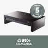 Fellowes Computer Monitor Stand with 3 Height Adjustments - Designer Suites Monitor Riser with Storage Tray - Ergonomic Adjustable Monitor Stand for Computers - Max Weight 18KG/Max Size 21 inch - Black/Pearl