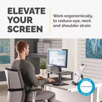 Fellowes Premium Monitor Riser Graphite, Freestanding, 36 kg, 53.3 cm (21 inch), Height adjustment, Graphite