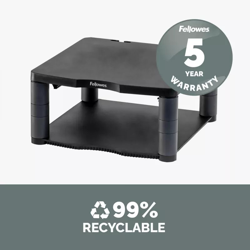 Fellowes Premium Monitor Riser Graphite, Freestanding, 36 kg, 53.3 cm (21 inch), Height adjustment, Graphite