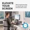 Fellowes Computer Monitor Stand with 3 Height Adjustments - Premium Monitor Riser Plus with Cable Management - Ergonomic Adjustable Monitor Stand for Computers - Max Weight 36KG/Max Size 21 inch - Graphite
