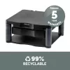 Fellowes Computer Monitor Stand with 3 Height Adjustments - Premium Monitor Riser Plus with Cable Management - Ergonomic Adjustable Monitor Stand for Computers - Max Weight 36KG/Max Size 21 inch - Graphite