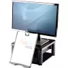 Fellowes Computer Monitor Stand with 3 Height Adjustments - Premium Monitor Riser Plus with Cable Management - Ergonomic Adjustable Monitor Stand for Computers - Max Weight 36KG/Max Size 21 inch - Graphite