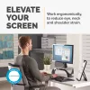 Fellowes Computer Monitor Stand with 3 Height Adjustments - Smart Suites Monitor Riser - Ergonomic Adjustable Monitor Stand for Computers - Max Weight 10KG/Max Size 21 inch - Black