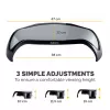 Fellowes Computer Monitor Stand with 3 Height Adjustments - Smart Suites Monitor Riser - Ergonomic Adjustable Monitor Stand for Computers - Max Weight 10KG/Max Size 21 inch - Black